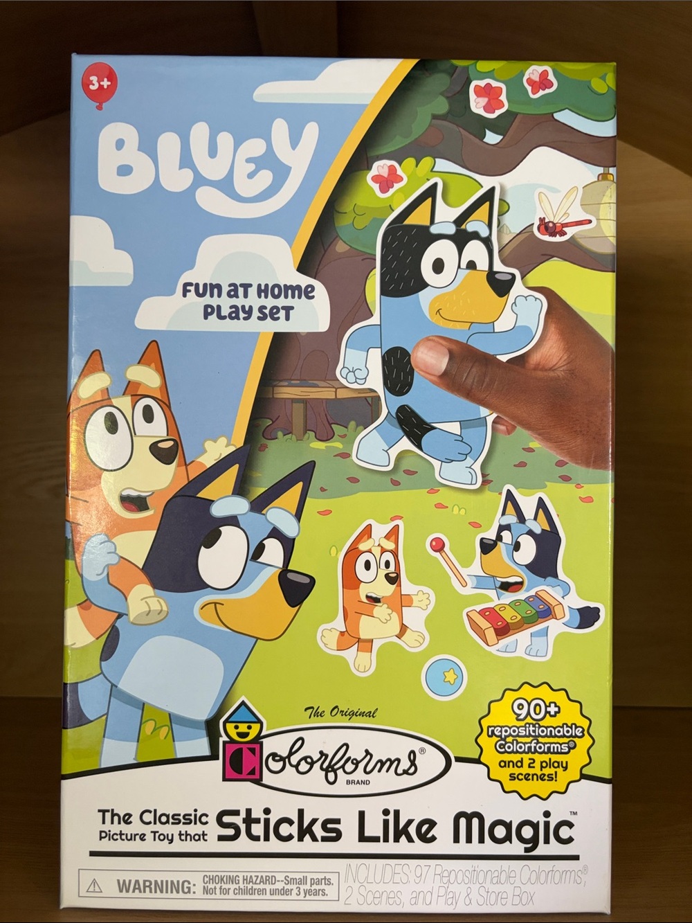 NIB• Colorforms Bluey Set - Repositionable Pieces Stick Like Magic